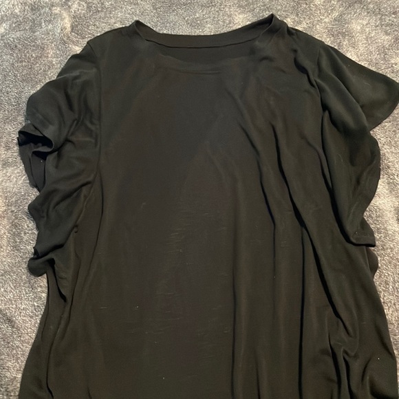 6997 Black Frill Detailed T-Shirt